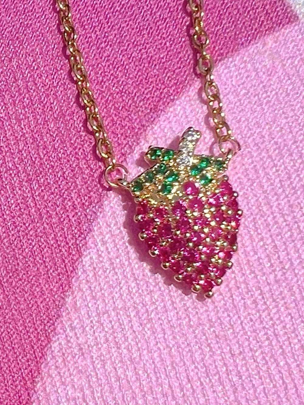 Strawberry Sparkle Necklace